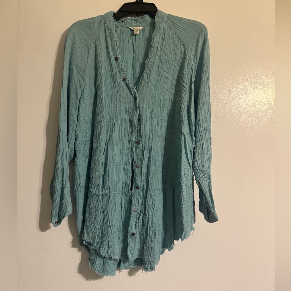 Cato Teal Button-Down Shirt